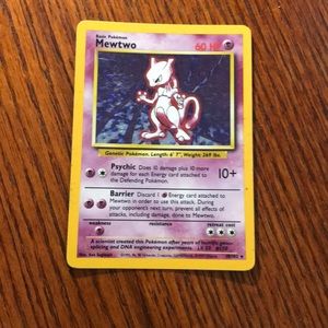 Mewtwo Pokémon card 1995 96 98 rare